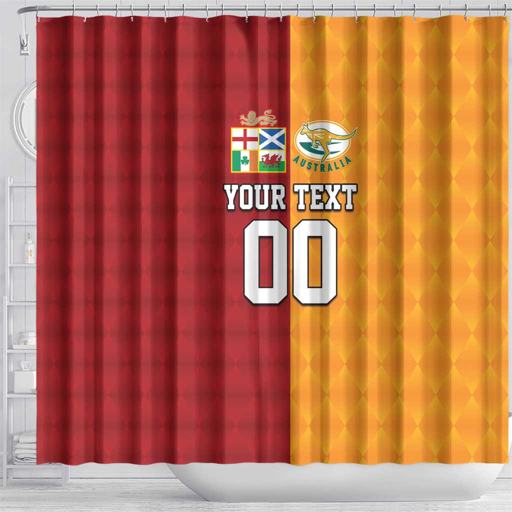 Custom British Lions Australia Wallabies Shower Curtain Sporty Style