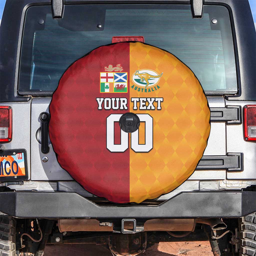 Custom British Lions Australia Wallabies Spare Tire Cover Sporty Style