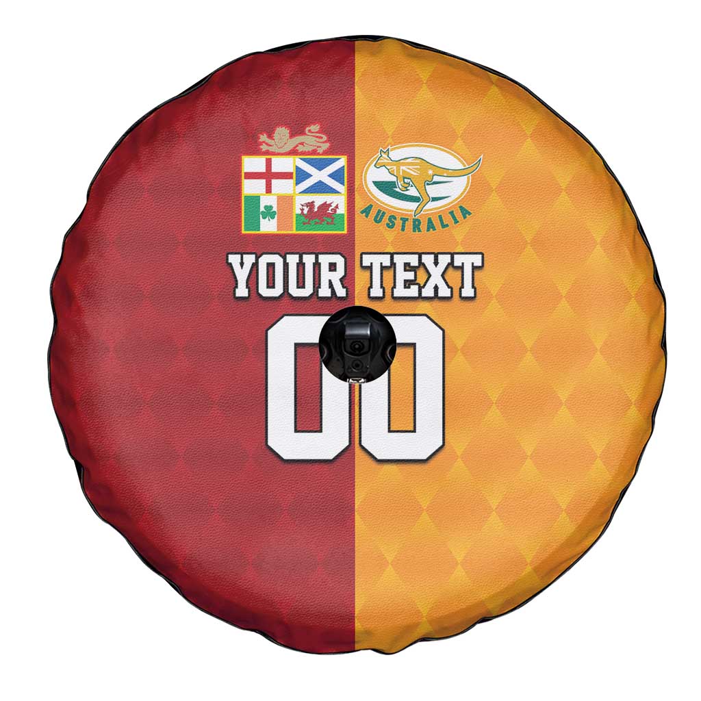 Custom British Lions Australia Wallabies Spare Tire Cover Sporty Style