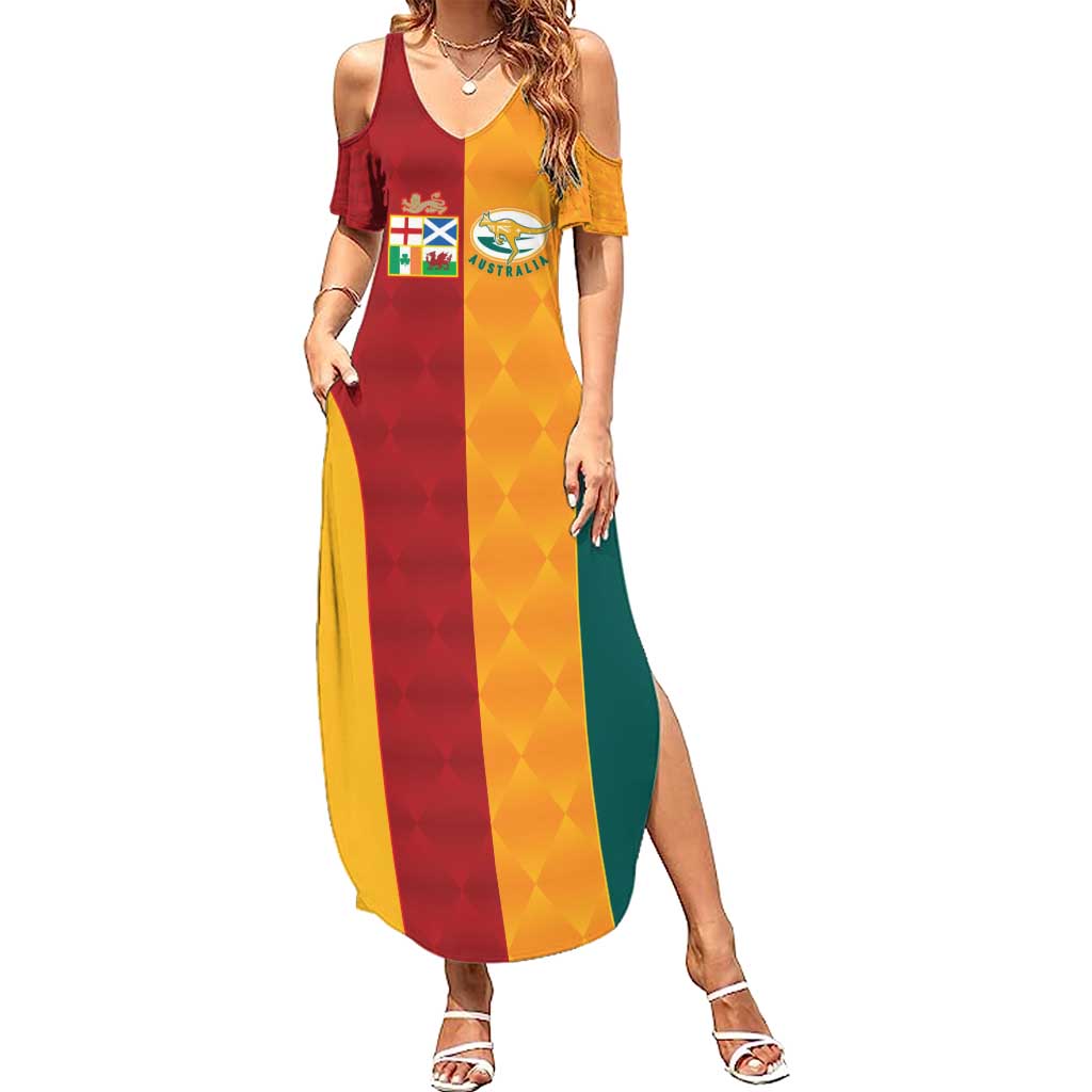 Custom British Lions Australia Wallabies Summer Maxi Dress Sporty Style