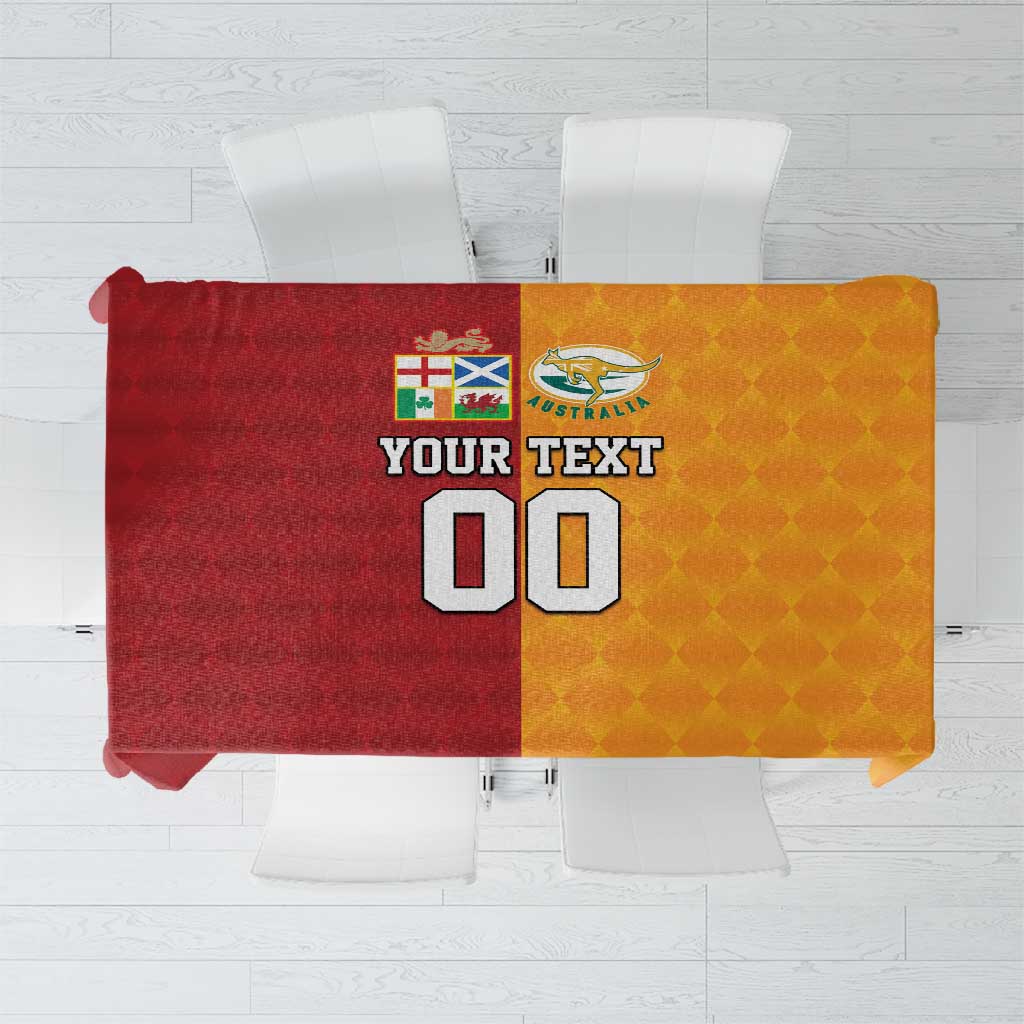 Custom British Lions Australia Wallabies Tablecloth Sporty Style