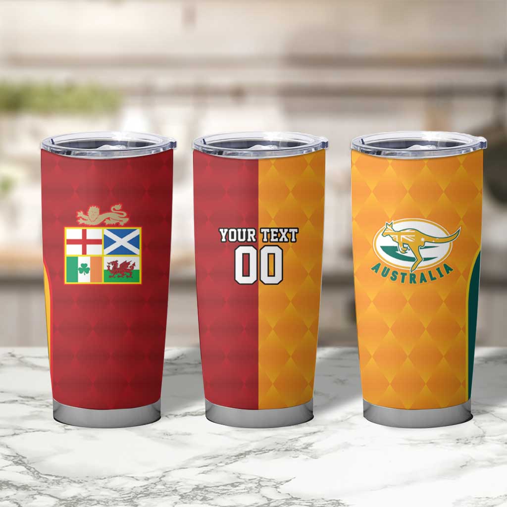 Custom British Lions Australia Wallabies Tumbler Cup Sporty Style