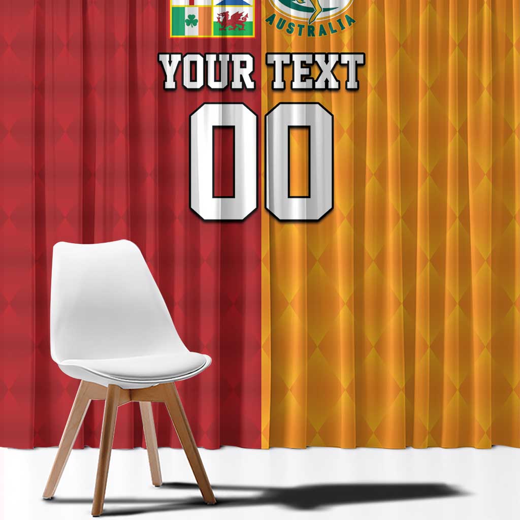 Custom British Lions Australia Wallabies Window Curtain Sporty Style