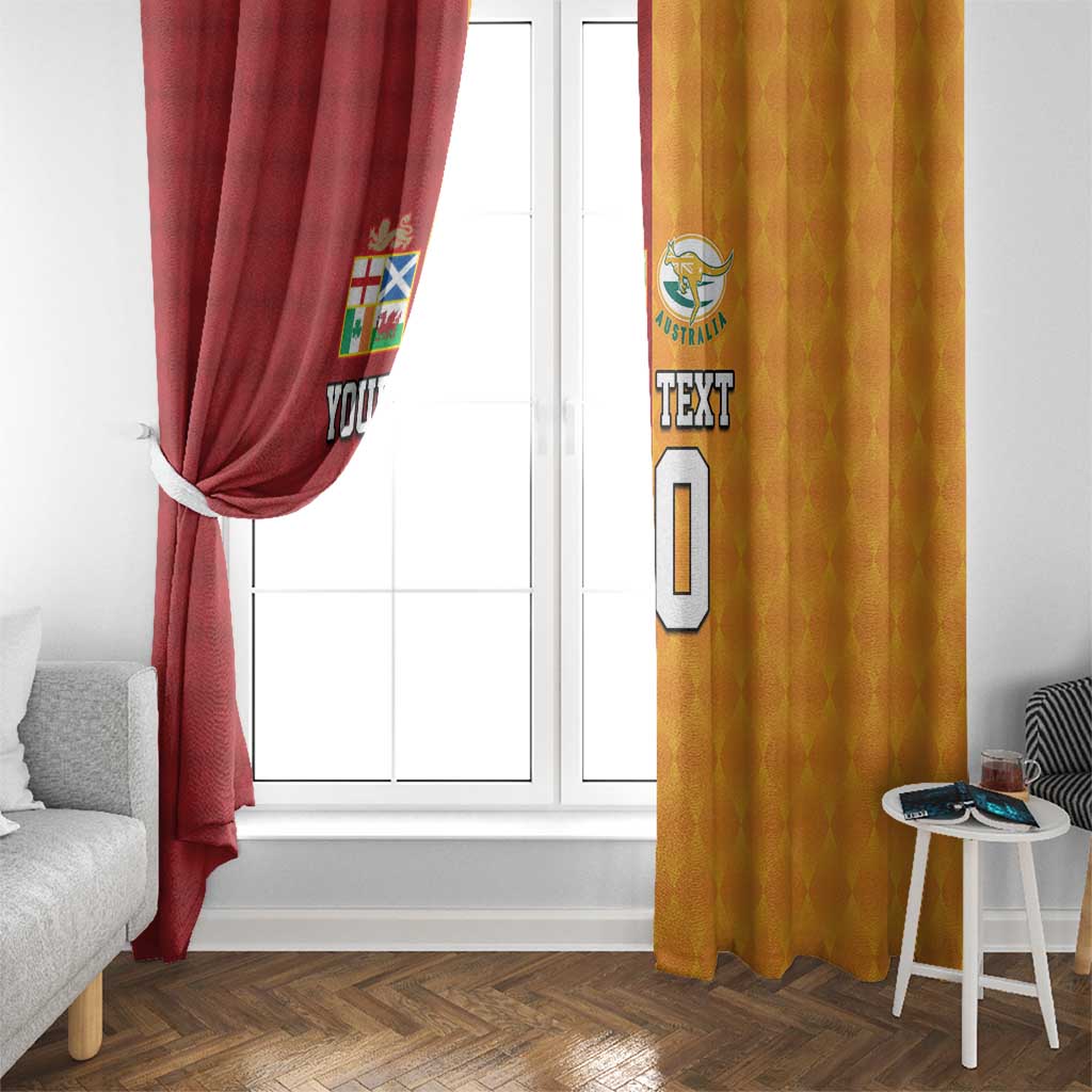 Custom British Lions Australia Wallabies Window Curtain Sporty Style