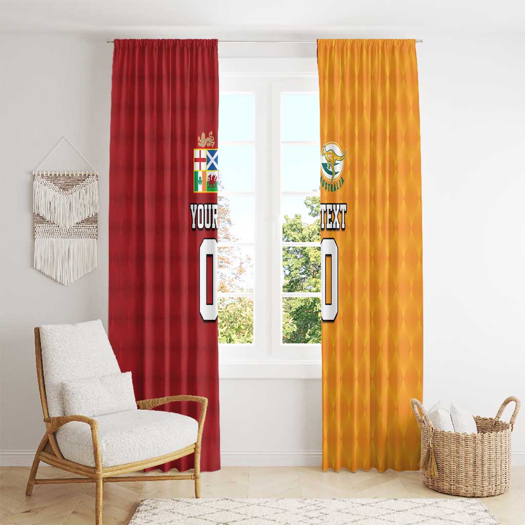 Custom British Lions Australia Wallabies Window Curtain Sporty Style