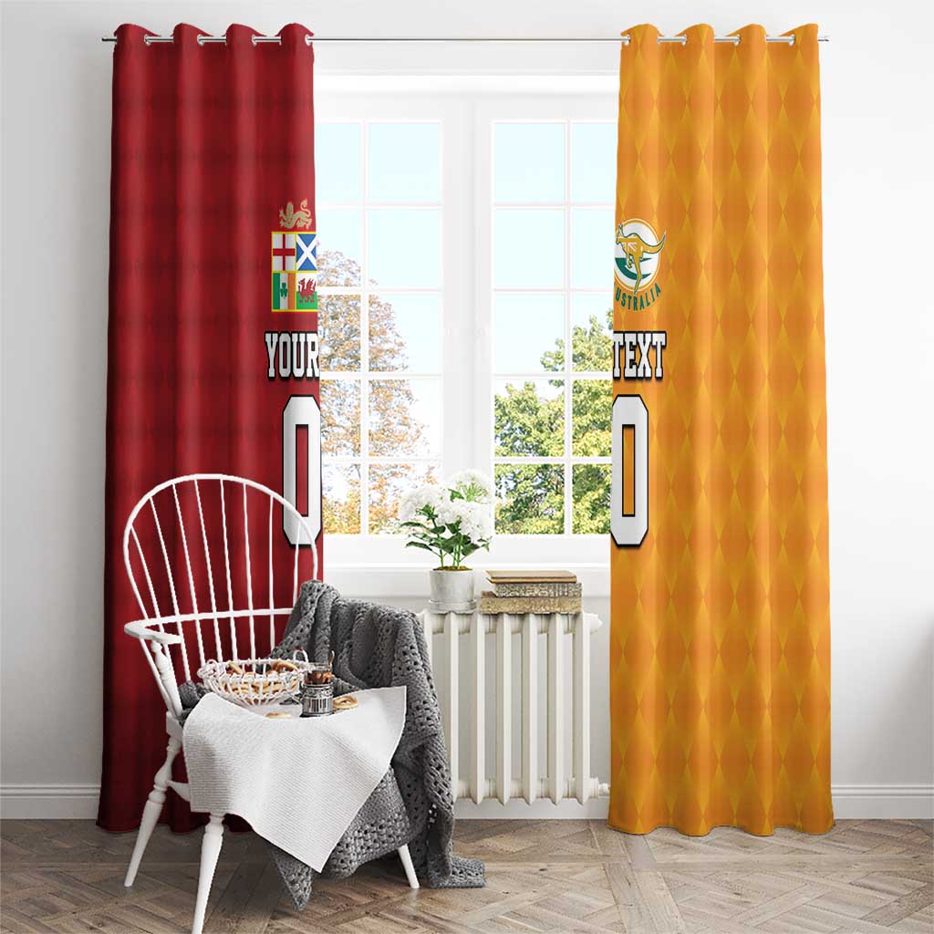 Custom British Lions Australia Wallabies Window Curtain Sporty Style
