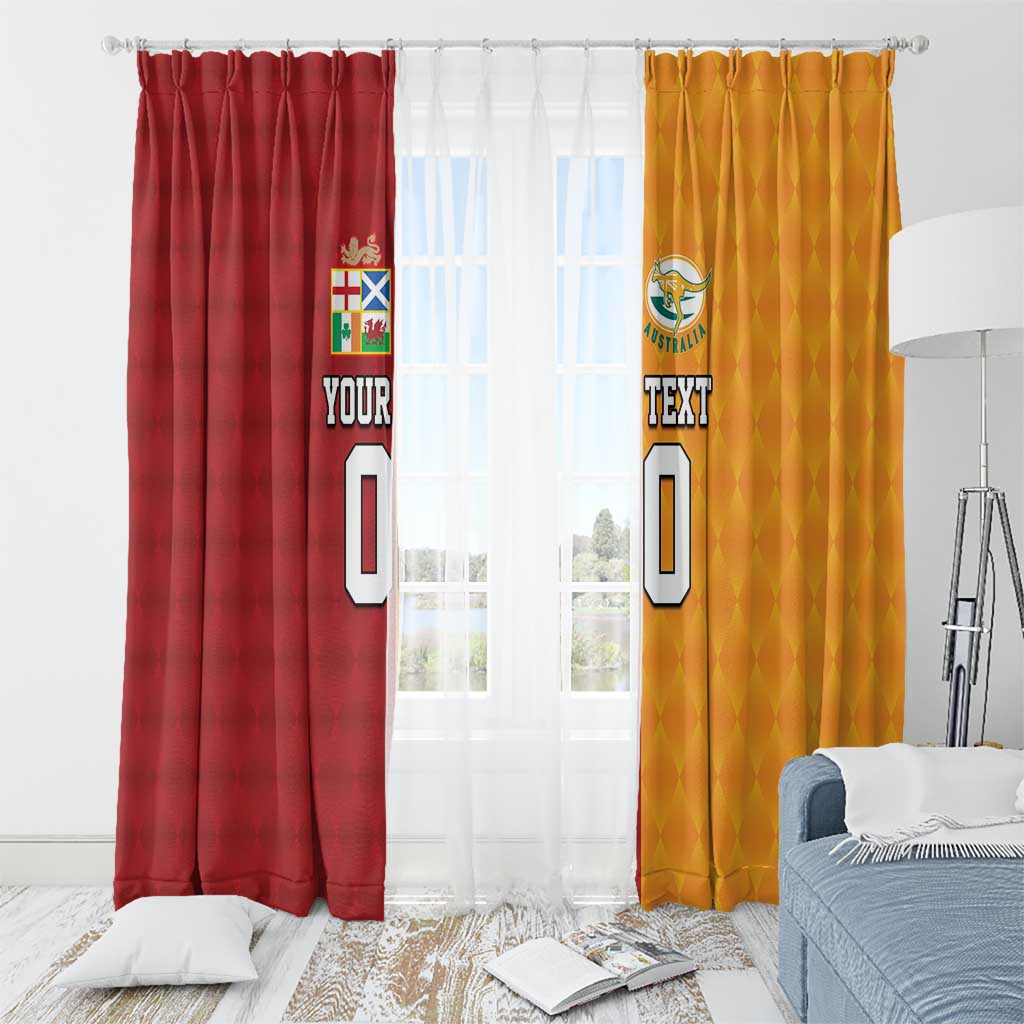Custom British Lions Australia Wallabies Window Curtain Sporty Style