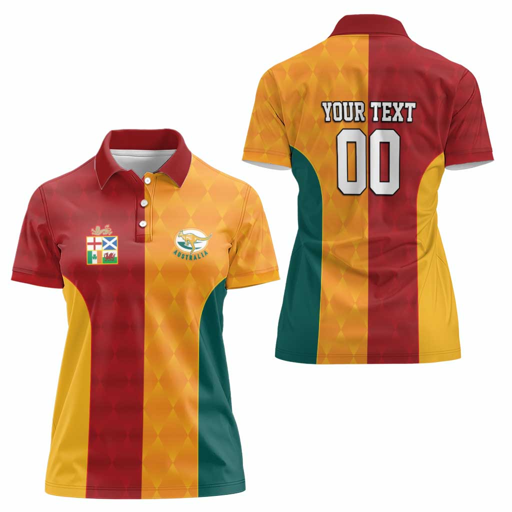 Custom British Lions Australia Wallabies Women Polo Shirt Sporty Style