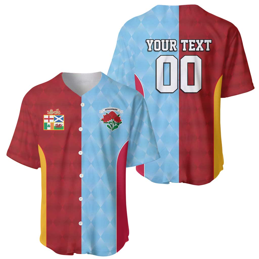 Custom British Lions Australia Waratahs Baseball Jersey Sporty Style