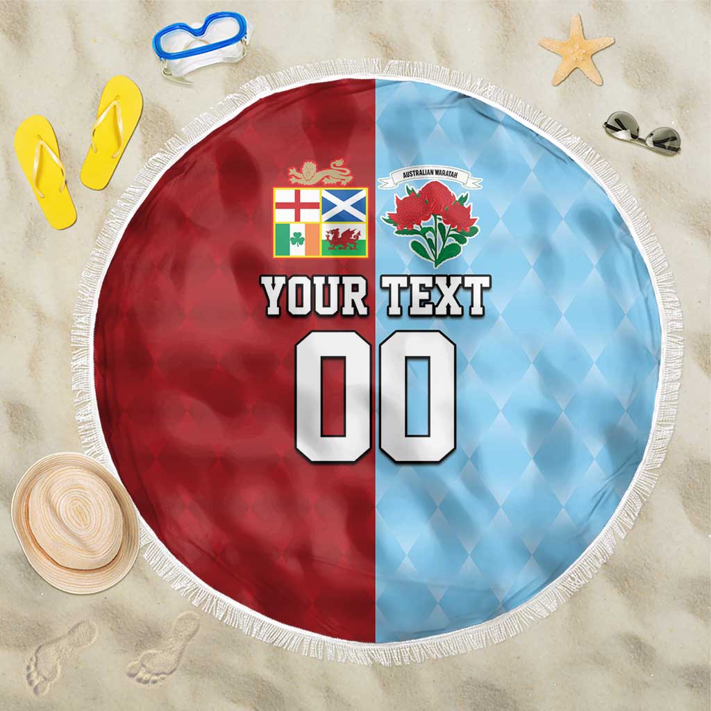 Custom British Lions Australia Waratahs Beach Blanket Sporty Style