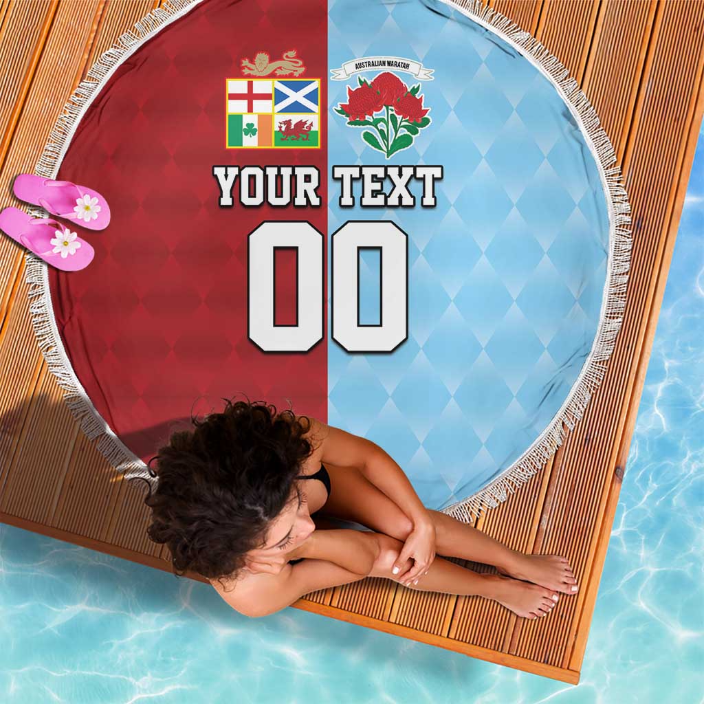 Custom British Lions Australia Waratahs Beach Blanket Sporty Style