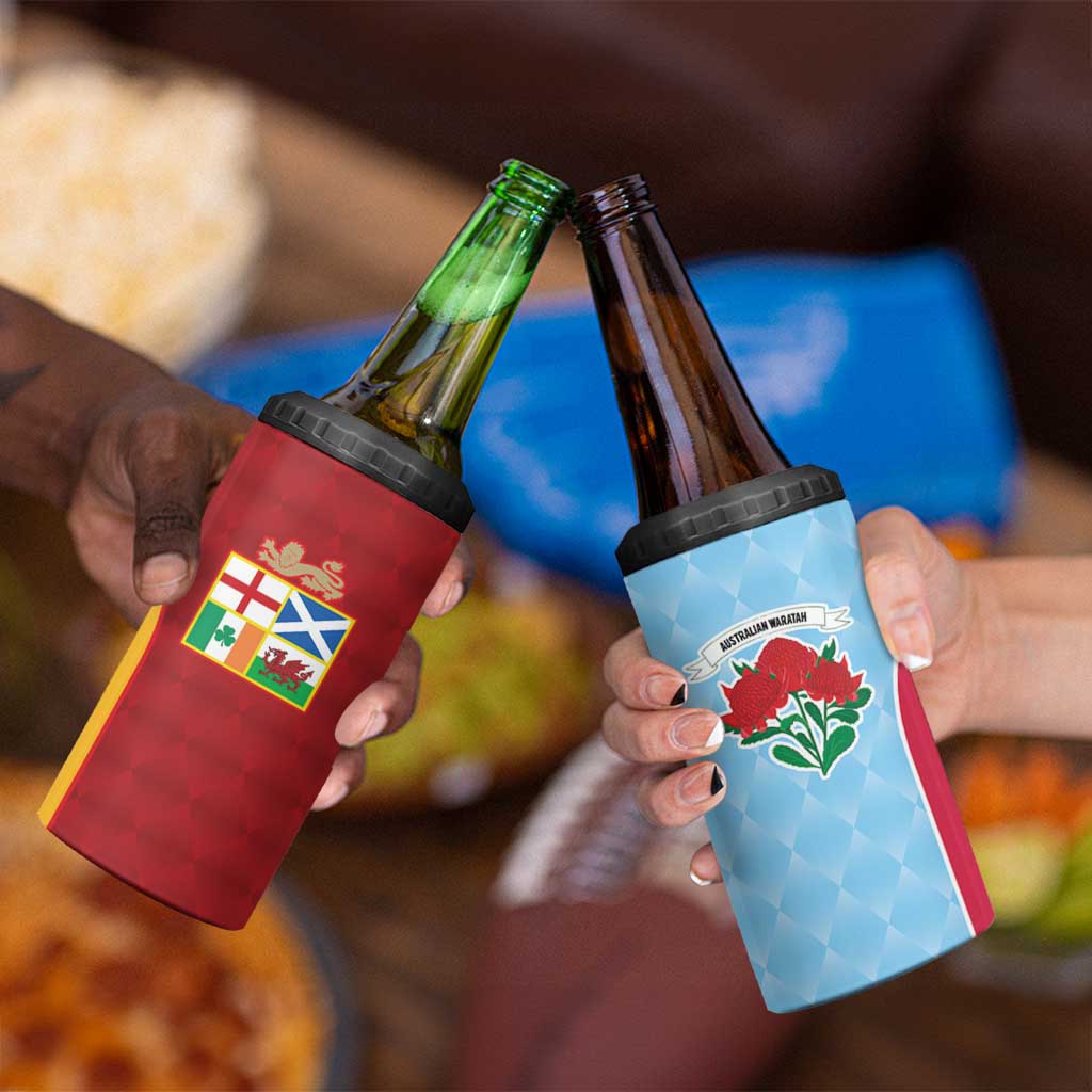 Custom British Lions Australia Waratahs 4 in 1 Can Cooler Tumbler Sporty Style