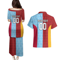 Custom British Lions Australia Waratahs Couples Matching Puletasi and Hawaiian Shirt Sporty Style