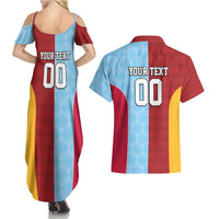 Custom British Lions Australia Waratahs Couples Matching Summer Maxi Dress and Hawaiian Shirt Sporty Style