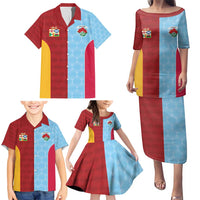 Custom British Lions Australia Waratahs Family Matching Puletasi and Hawaiian Shirt Sporty Style