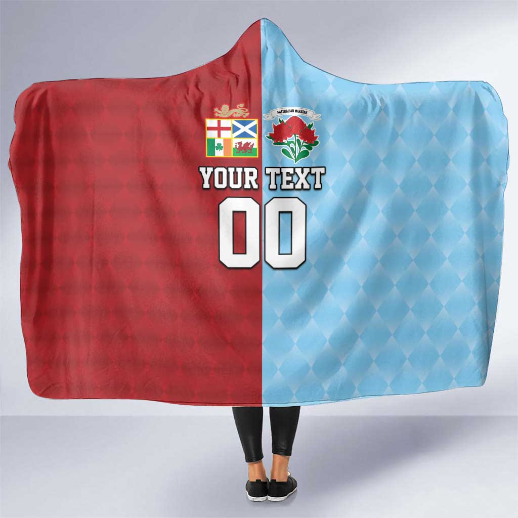 Custom British Lions Australia Waratahs Hooded Blanket Sporty Style