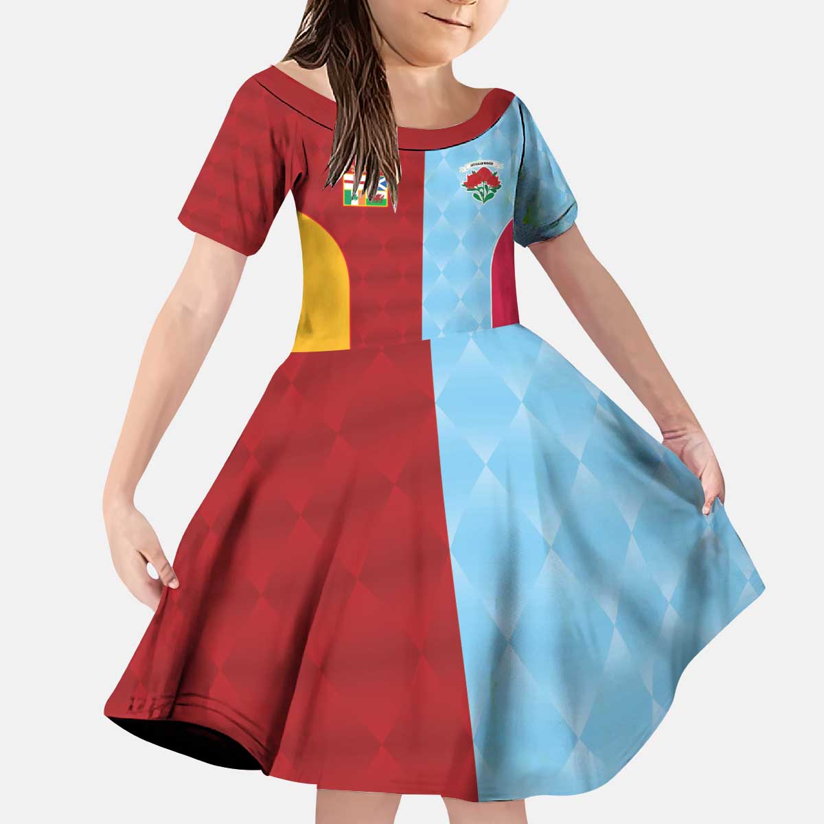 Custom British Lions Australia Waratahs Kid Short Sleeve Dress Sporty Style