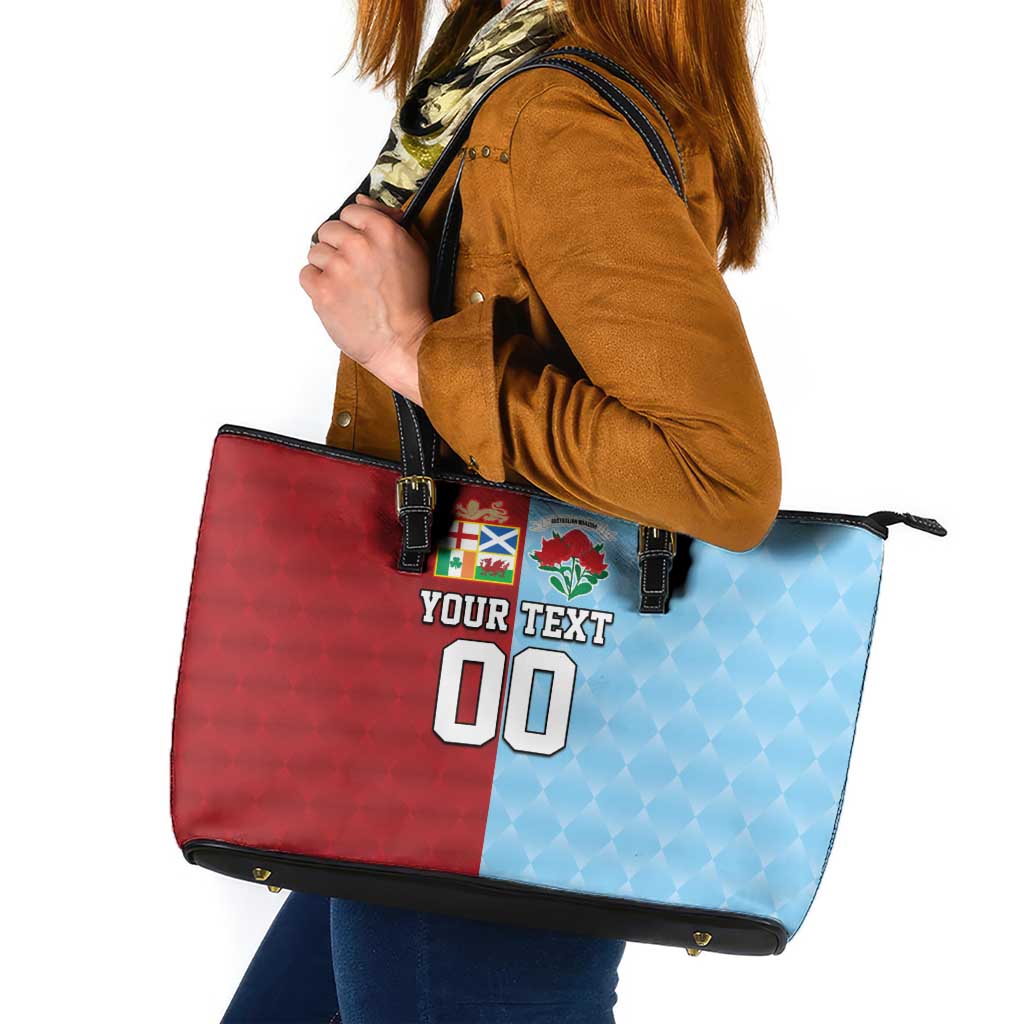 Custom British Lions Australia Waratahs Leather Tote Bag Sporty Style