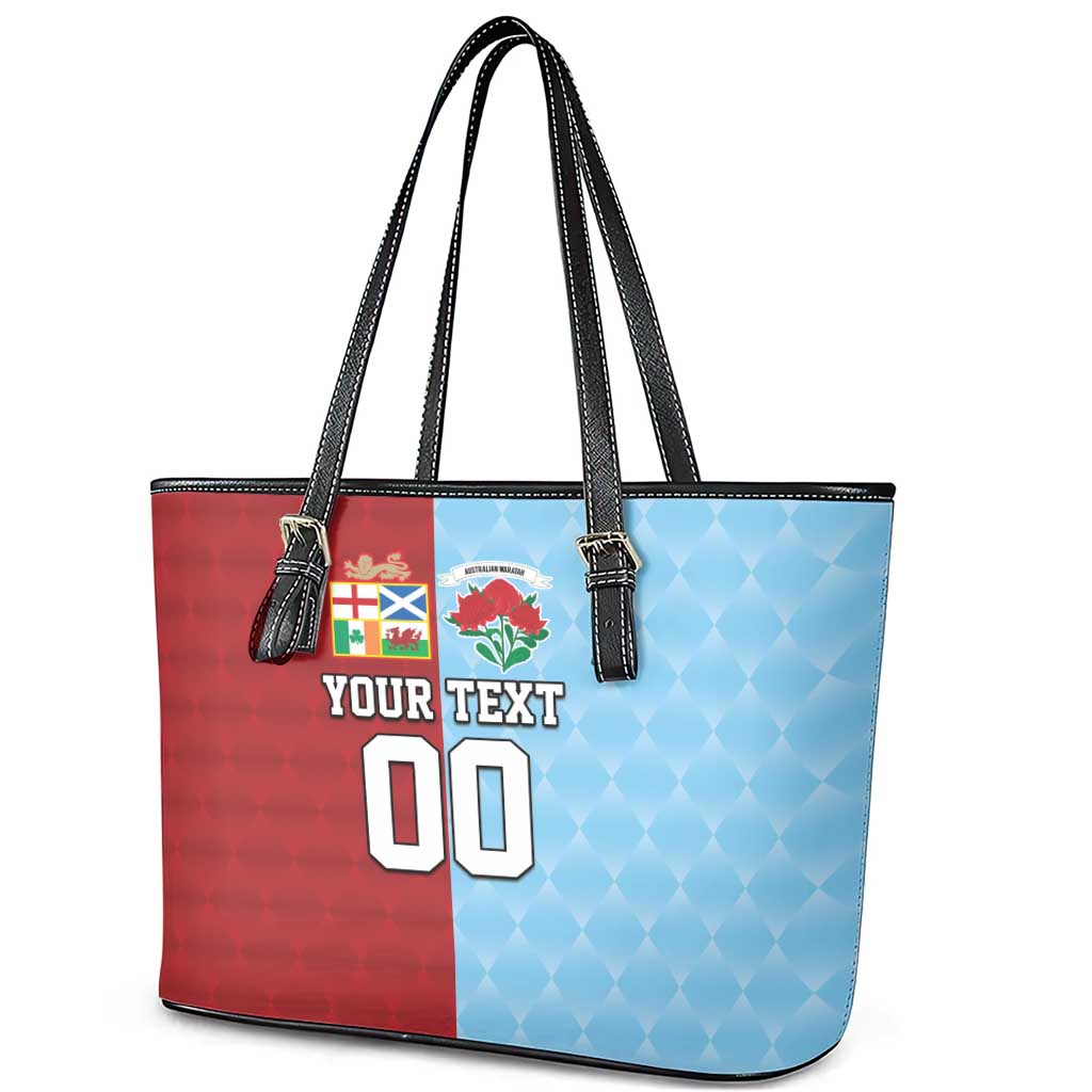 Custom British Lions Australia Waratahs Leather Tote Bag Sporty Style