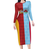 Custom British Lions Australia Waratahs Long Sleeve Bodycon Dress Sporty Style