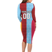 Custom British Lions Australia Waratahs Long Sleeve Bodycon Dress Sporty Style