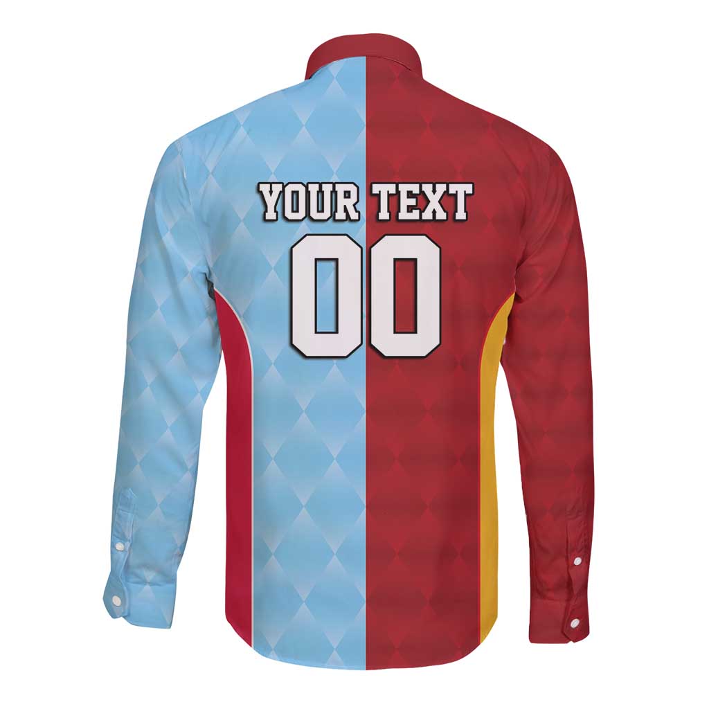 Custom British Lions Australia Waratahs Long Sleeve Button Shirt Sporty Style