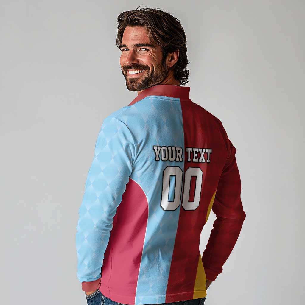 Custom British Lions Australia Waratahs Long Sleeve Polo Shirt Sporty Style