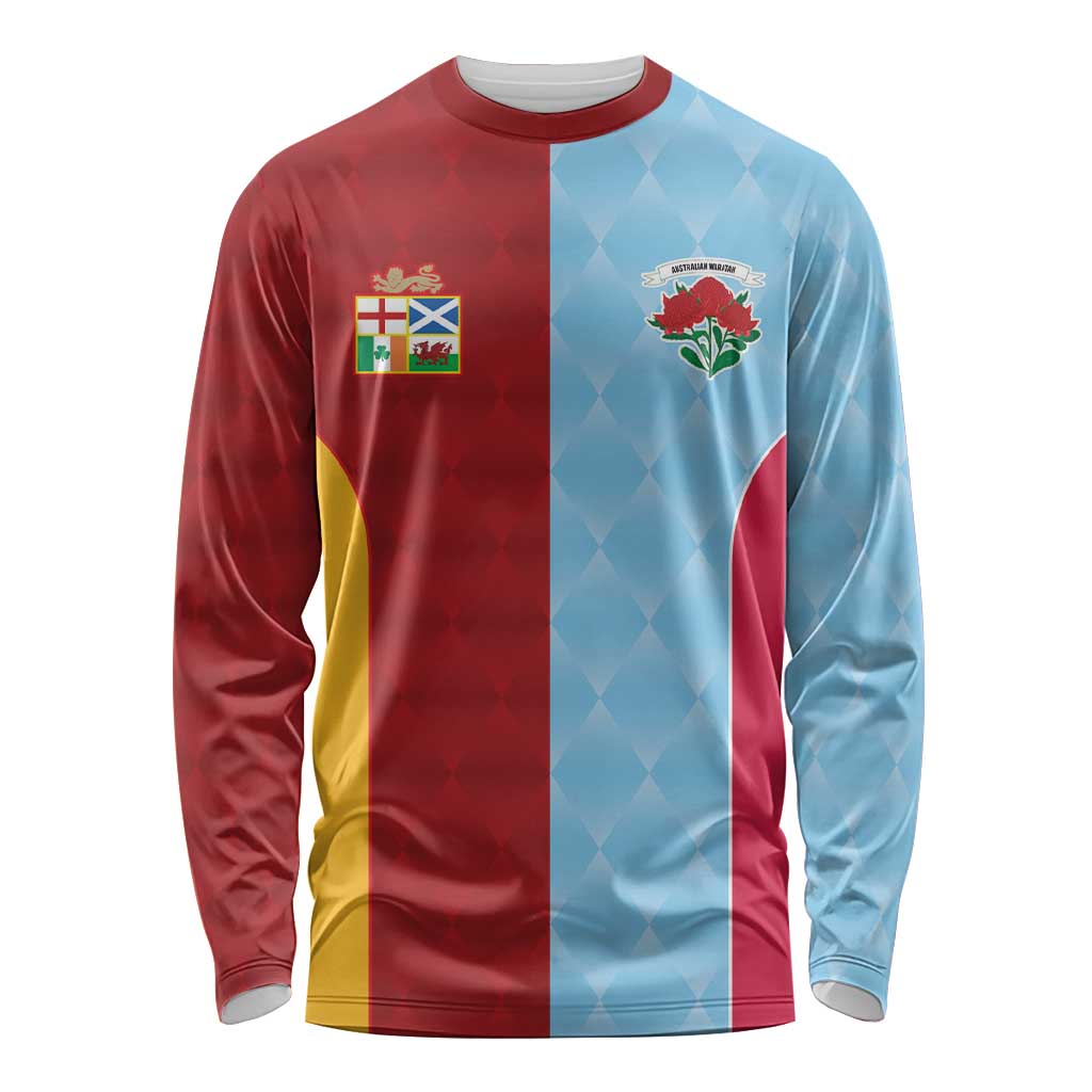Custom British Lions Australia Waratahs Long Sleeve Shirt Sporty Style