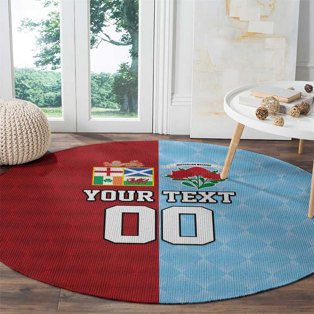 Custom British Lions Australia Waratahs Round Carpet Sporty Style