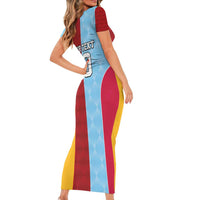 Custom British Lions Australia Waratahs Short Sleeve Bodycon Dress Sporty Style