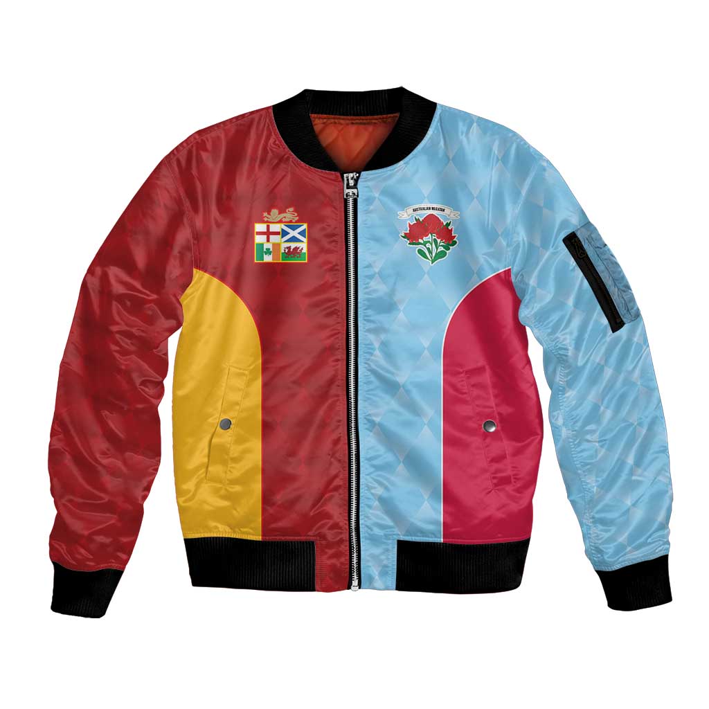 Custom British Lions Australia Waratahs Sleeve Zip Bomber Jacket Sporty Style