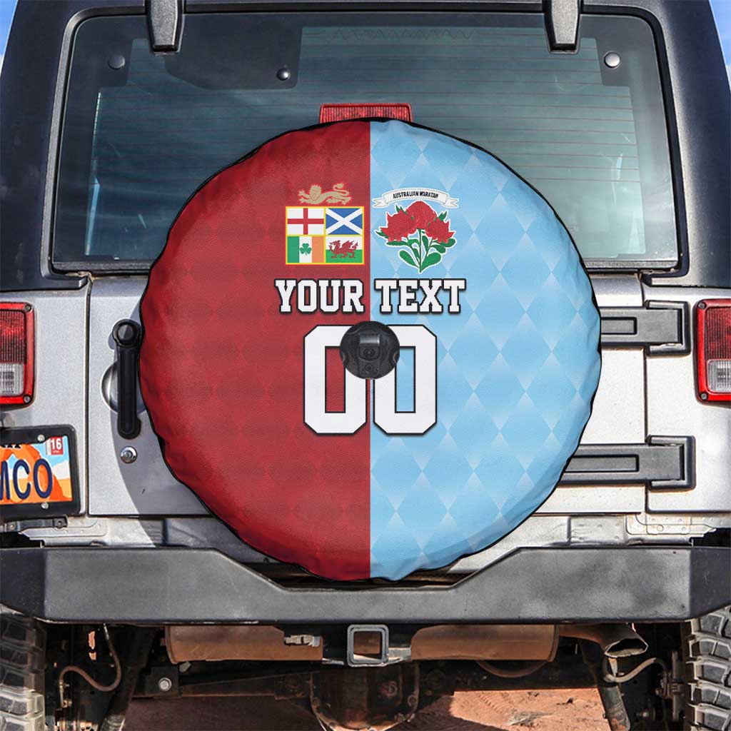 Custom British Lions Australia Waratahs Spare Tire Cover Sporty Style