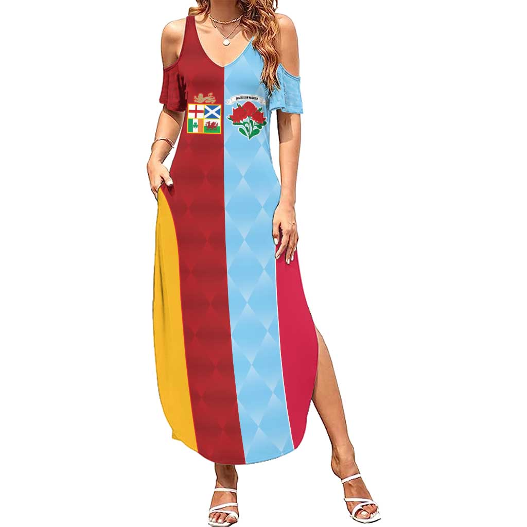 Custom British Lions Australia Waratahs Summer Maxi Dress Sporty Style