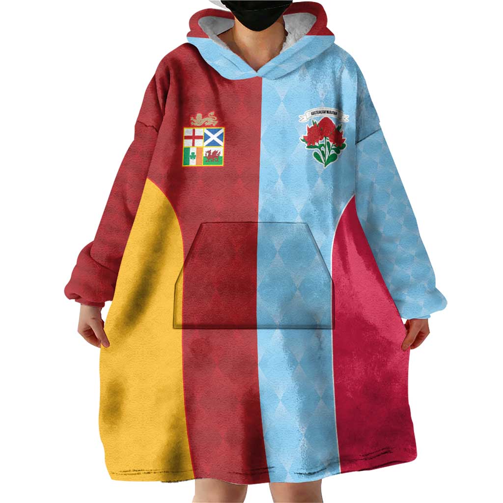 Custom British Lions Australia Waratahs Wearable Blanket Hoodie Sporty Style