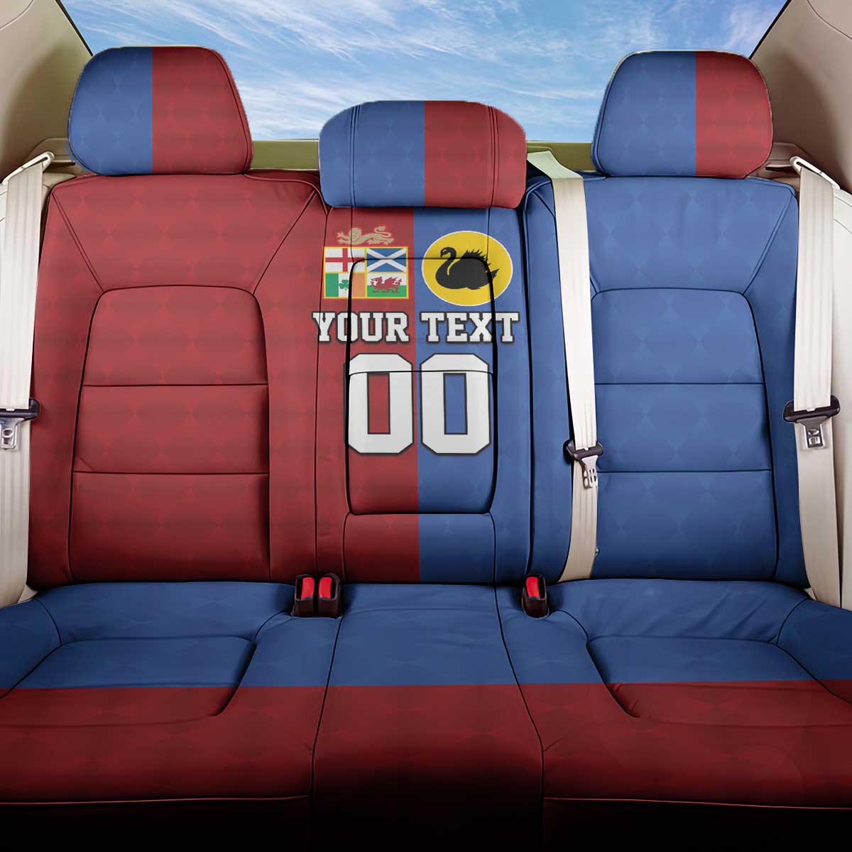 Custom British Lions Australia Western Force Back Car Seat Cover Sporty Style