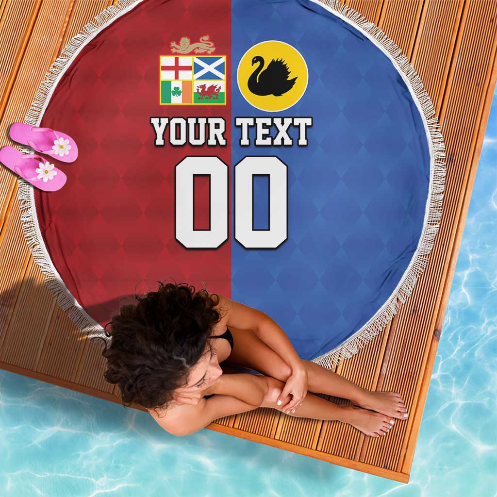 Custom British Lions Australia Western Force Beach Blanket Sporty Style