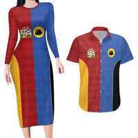 Custom British Lions Australia Western Force Couples Matching Long Sleeve Bodycon Dress and Hawaiian Shirt Sporty Style
