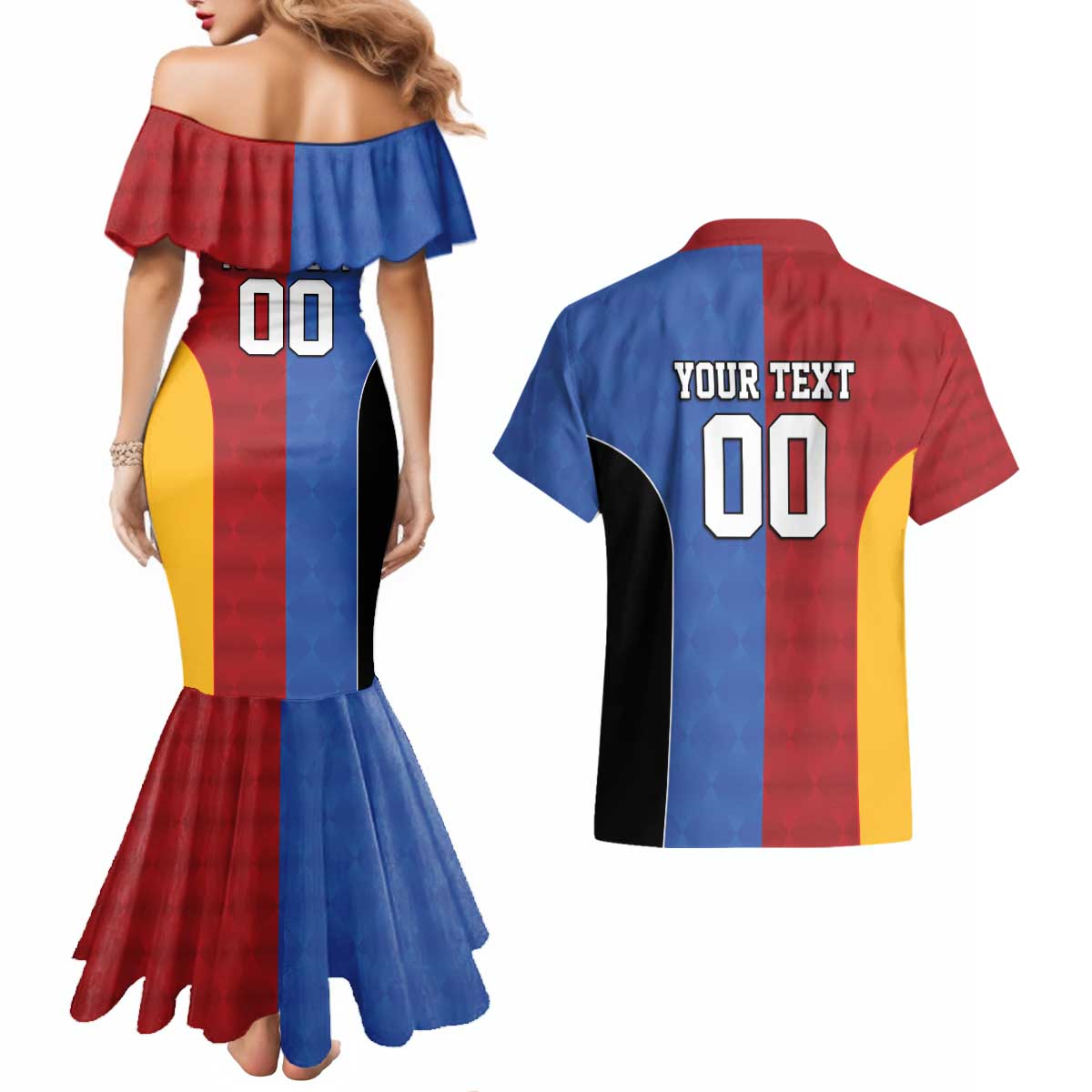 Custom British Lions Australia Western Force Couples Matching Mermaid Dress and Hawaiian Shirt Sporty Style