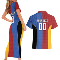 Custom British Lions Australia Western Force Couples Matching Short Sleeve Bodycon Dress and Hawaiian Shirt Sporty Style