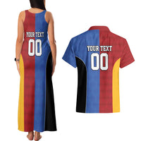 Custom British Lions Australia Western Force Couples Matching Tank Maxi Dress and Hawaiian Shirt Sporty Style