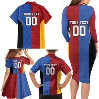 Custom British Lions Australia Western Force Family Matching Long Sleeve Bodycon Dress and Hawaiian Shirt Sporty Style