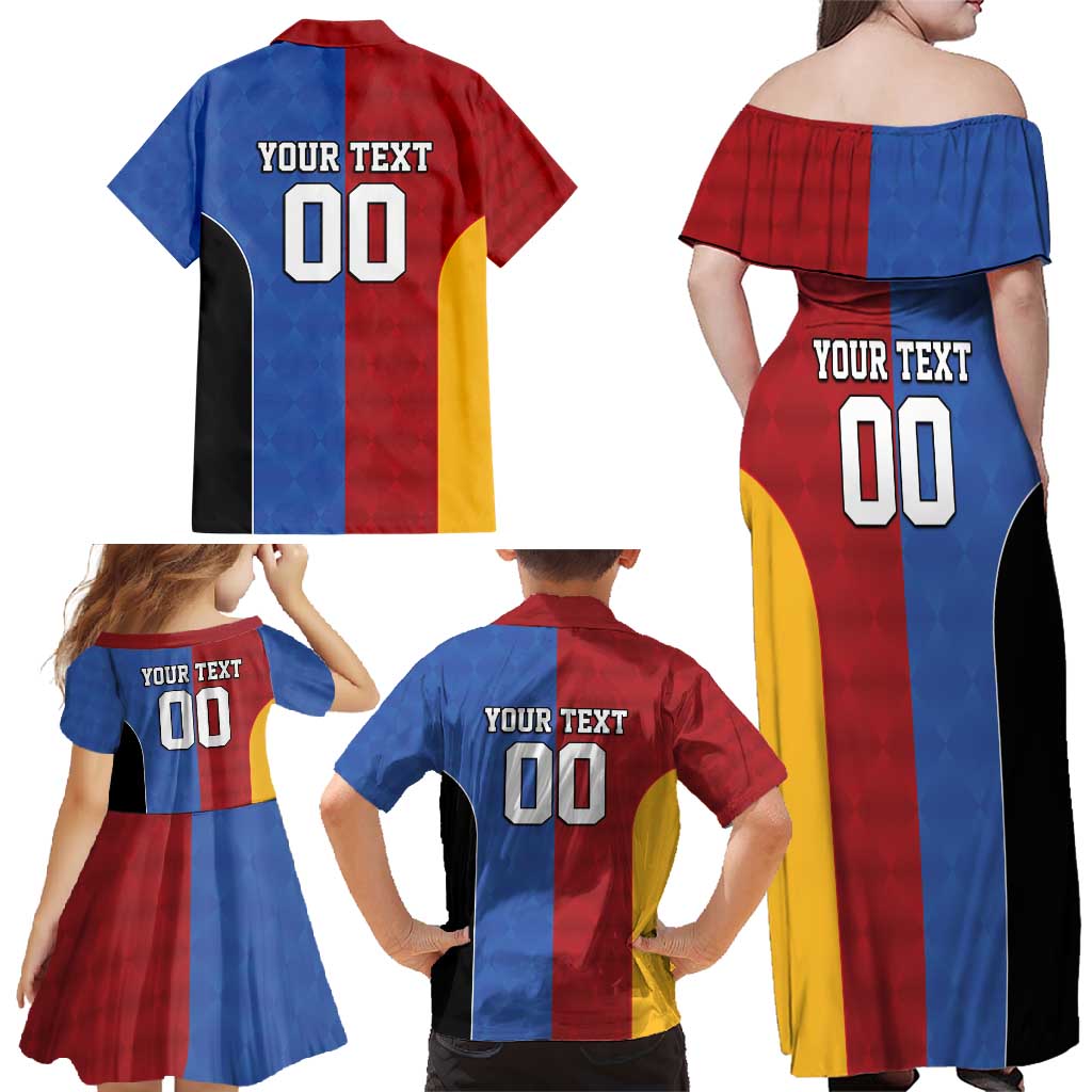 Custom British Lions Australia Western Force Family Matching Off Shoulder Maxi Dress and Hawaiian Shirt Sporty Style