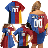 Custom British Lions Australia Western Force Family Matching Off Shoulder Short Dress and Hawaiian Shirt Sporty Style