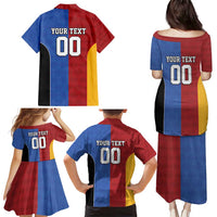 Custom British Lions Australia Western Force Family Matching Puletasi and Hawaiian Shirt Sporty Style