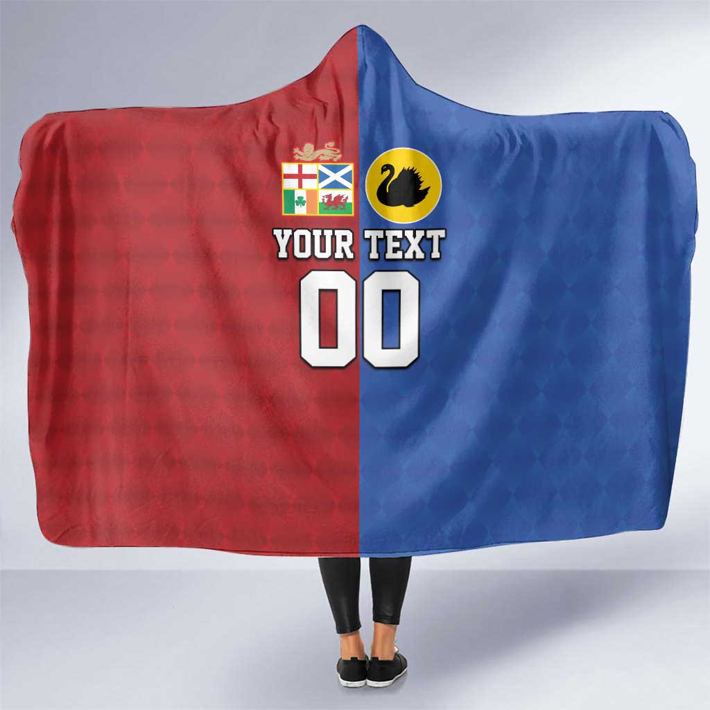 Custom British Lions Australia Western Force Hooded Blanket Sporty Style