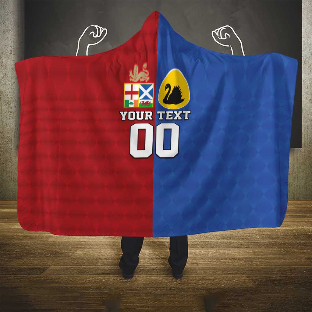 Custom British Lions Australia Western Force Hooded Blanket Sporty Style