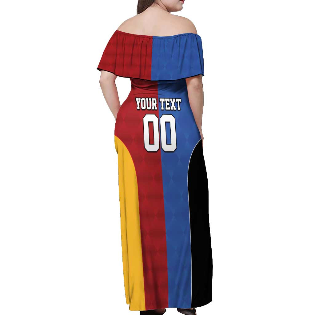 Custom British Lions Australia Western Force Off Shoulder Maxi Dress Sporty Style