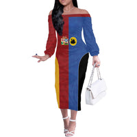 Custom British Lions Australia Western Force Off The Shoulder Long Sleeve Dress Sporty Style