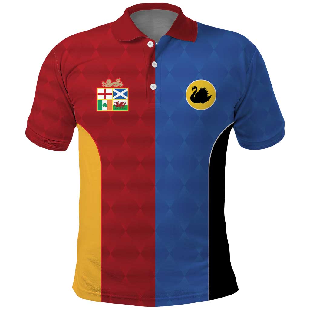 Custom British Lions Australia Western Force Polo Shirt Sporty Style