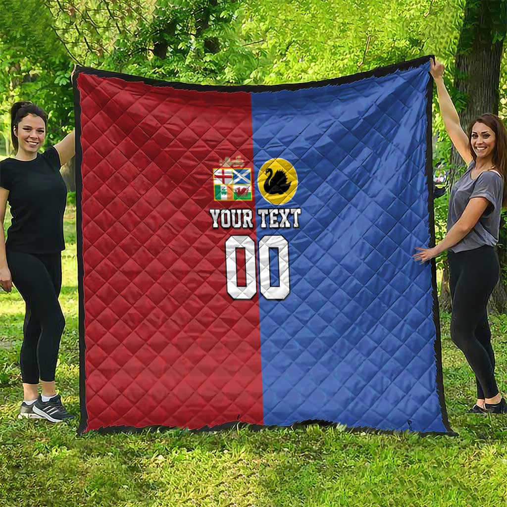 Custom British Lions Australia Western Force Quilt Sporty Style